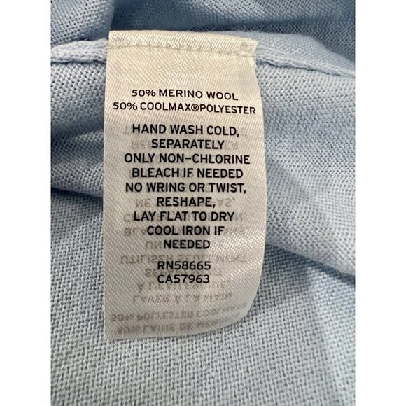 NWT NORDSTROM Men's Shop Tech-Smart CoolMax® 1/4 Zip Sweater Blue Skyway $99.50 - Picture 9 of 13